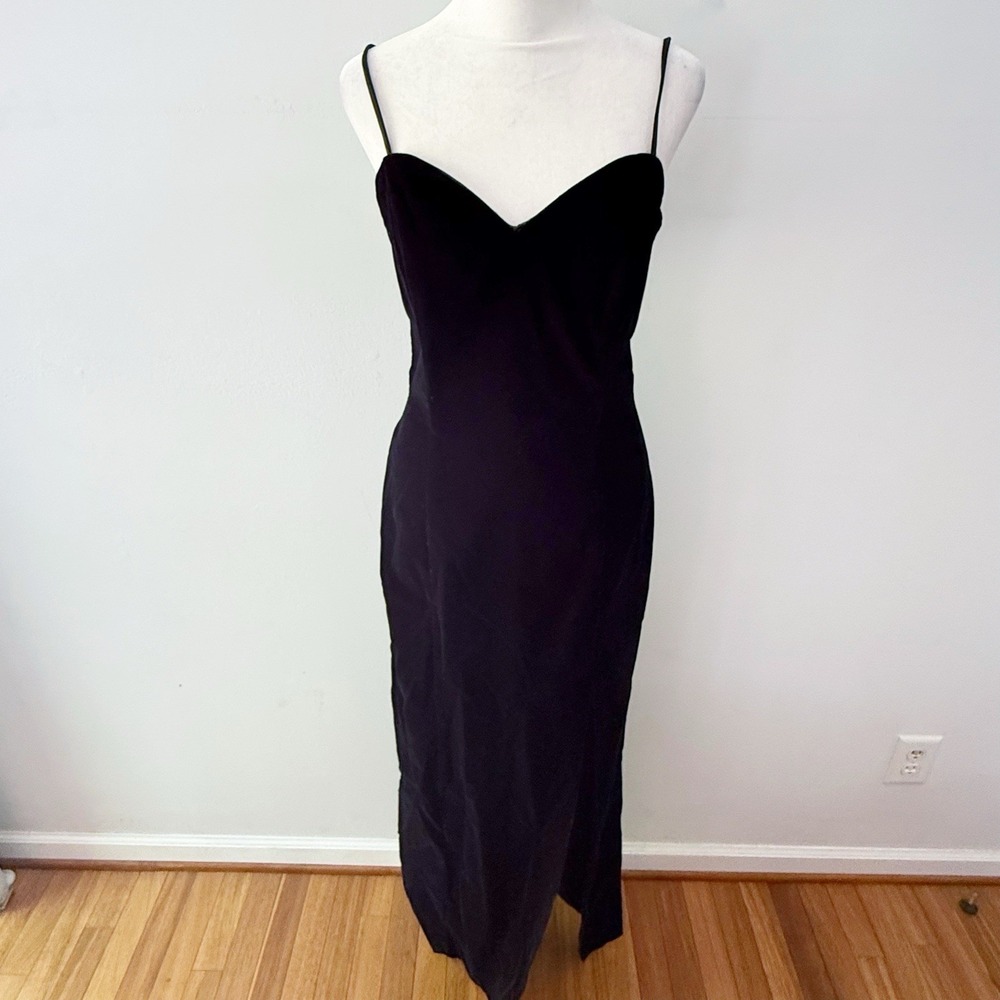 Vintage Women Y2K 90s Velvet Maxi Dress Size 9/10 Event Party Evening Cocktail
